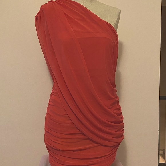 Coral rushed blouse or mini dress - Picture 1 of 6